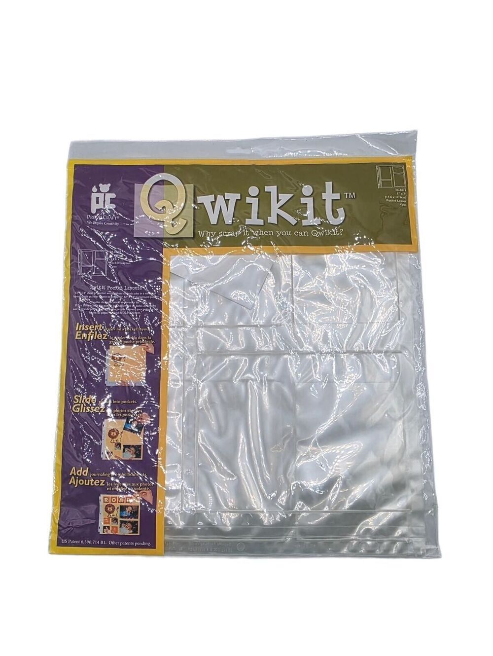 Provo Craft Qwikit 12x12 scrapbook pocket layouts 4" x 6" 20-8828 2 x 2 memories